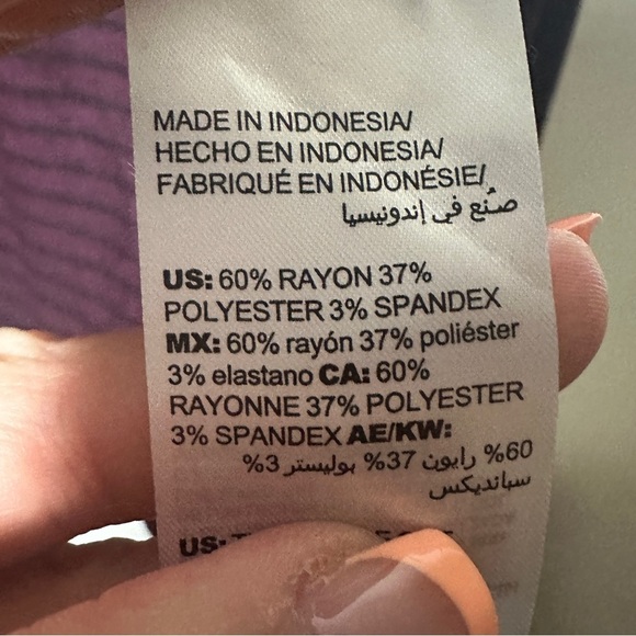 Chico's Zenergy Purple Black Striped Drape Open Front Cardigan Size 3 (16-18) - Picture 4 of 7